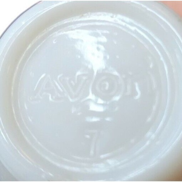 Vintage Avon Bowling Pin White Milk Glass Red Stripes Cologne Bottles Decanters - Picture 4 of 4